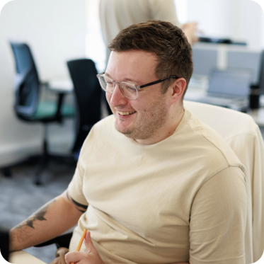 Wessex Fleet advisor smiling at his desk