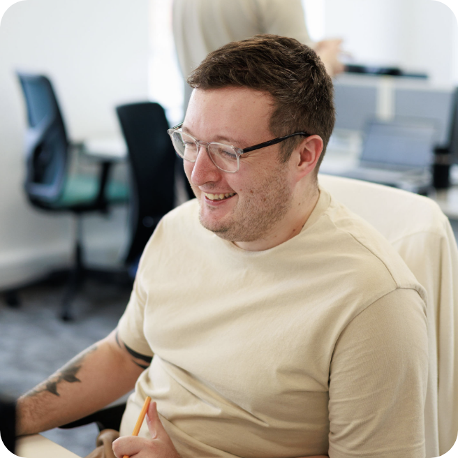 Wessex Fleet advisor smiling at his desk
