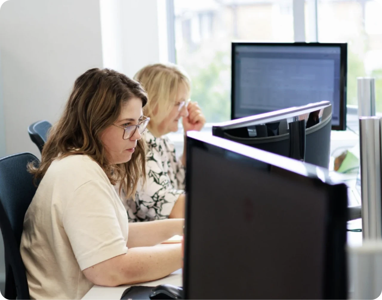 Wessex Fleet team members working at their desks