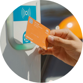 Fuel card being used at a payment terminal