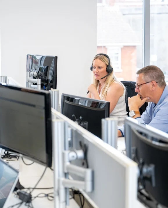 Wessex Fleet advisers working in the office